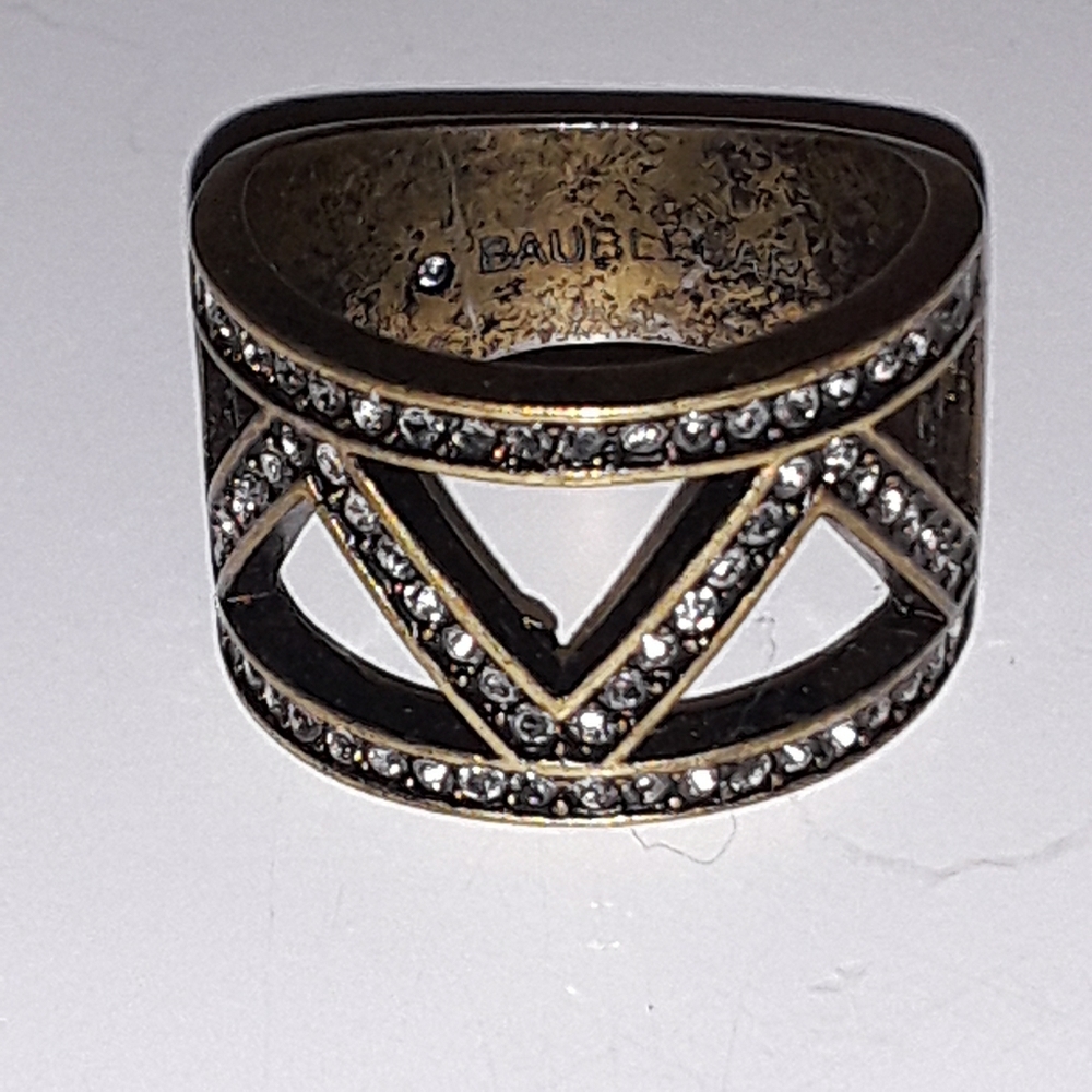 Vintage Baublebar Wide Chevron Ring